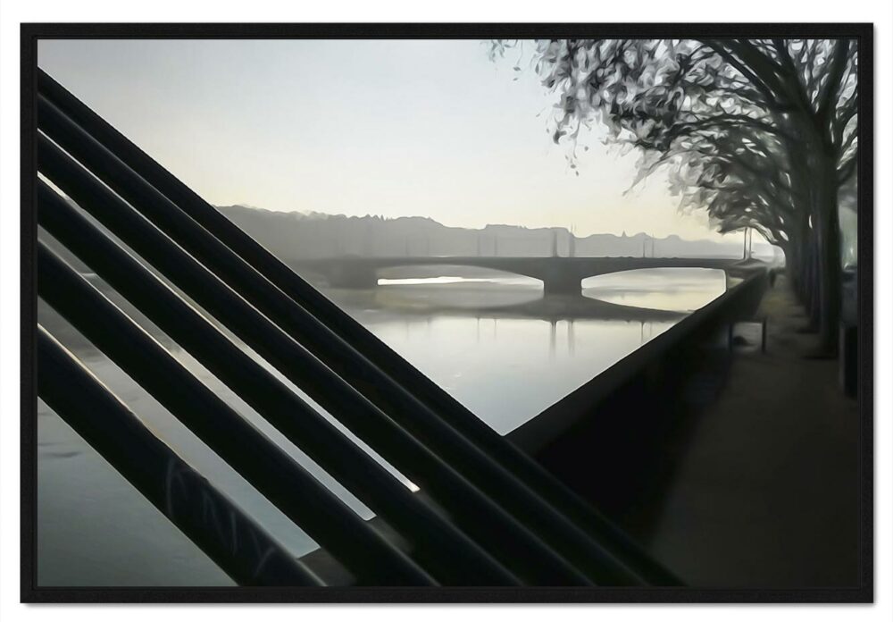 Passerelle du collège et pont lafayette. Leporelo. Photos d’art entre photo et peinture