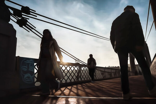 Contrejour, passerelle du Collège