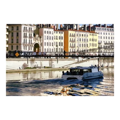 Navette fluviale sur la Saône