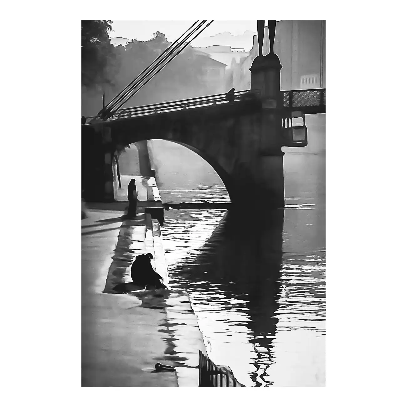 Ombres & brouillard sur la Saône