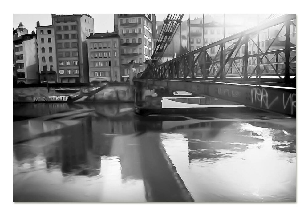 Passerelle quai Saint-Vincent, Vieux Lyon. Leporelo. Photos d’art en série limitée