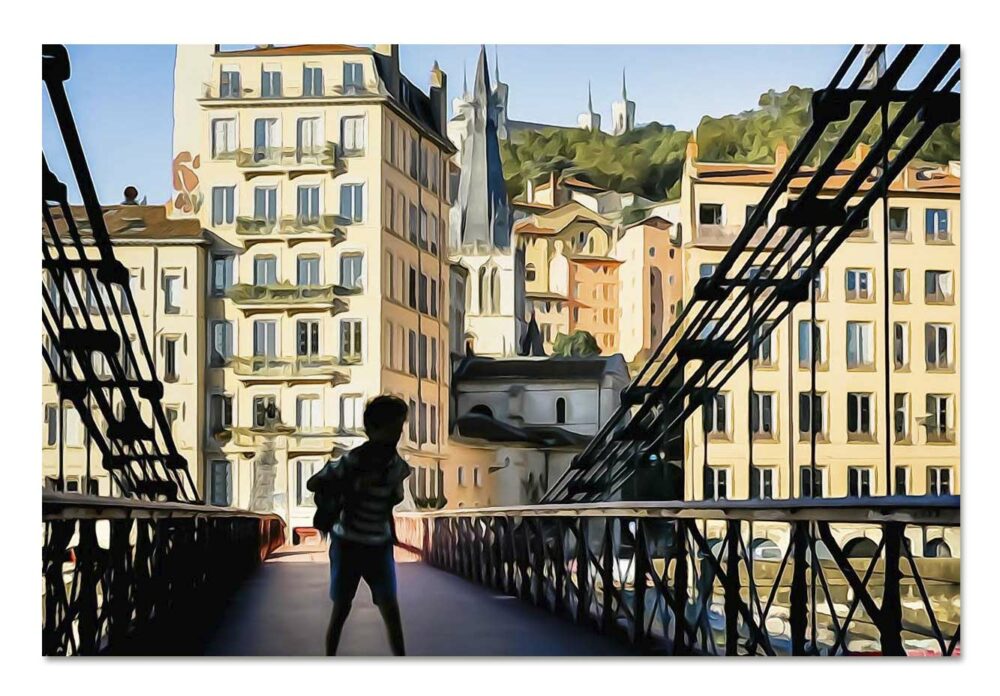 Passerelle saint-vincent. Quai de saône. Leporelo photographies. Tirage d'art