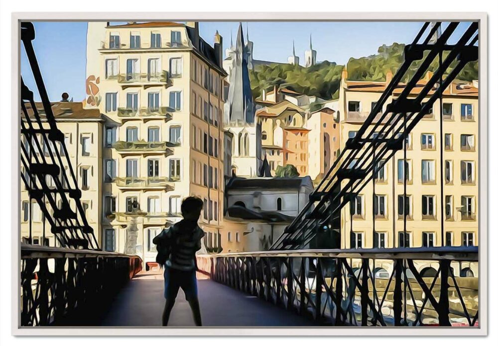 Passerelle saint-vincent. Quai de saône. Leporelo. Photo de lyon en édition limitée