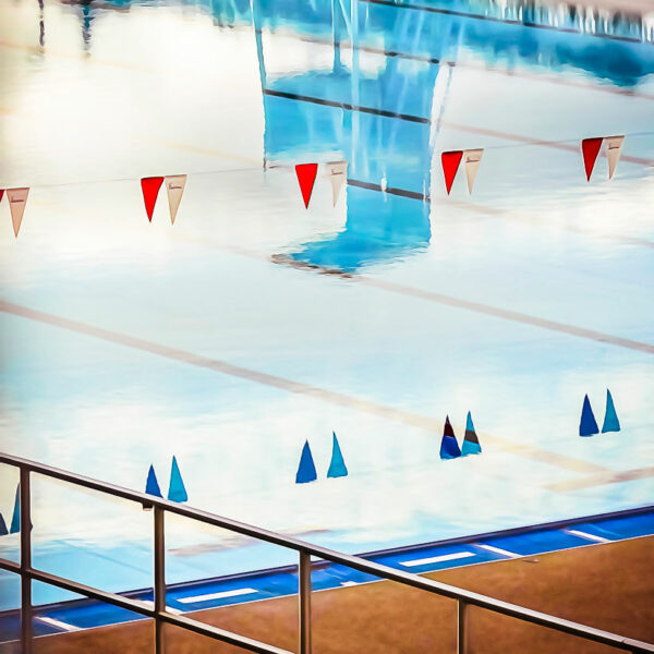 Reflets, piscine du Rhône