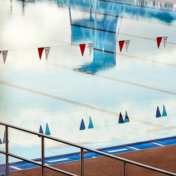 Reflets, piscine du Rhône
