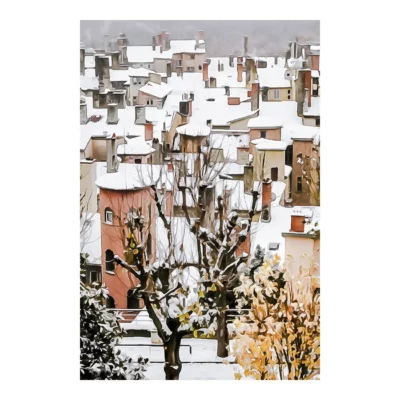 Tour Rose sous la neige